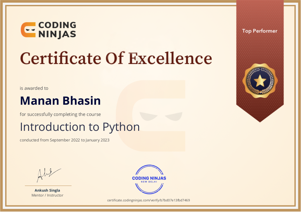 Python Certificate