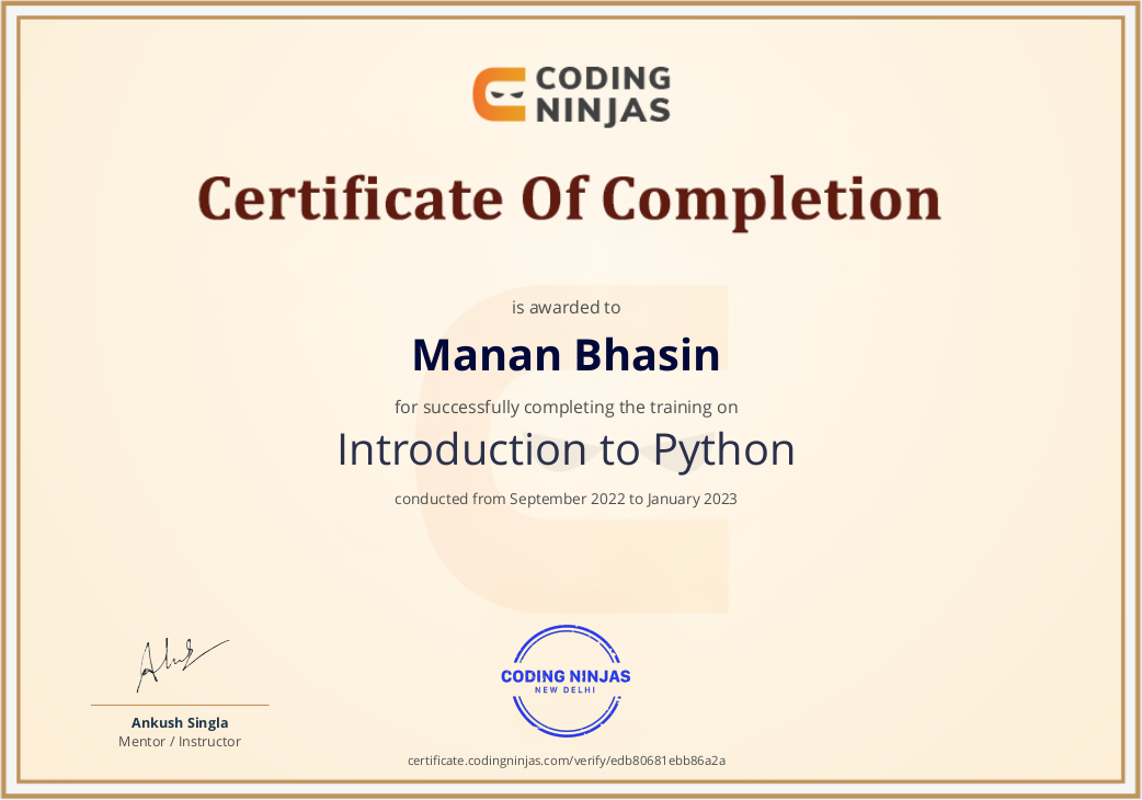 Python Certificate