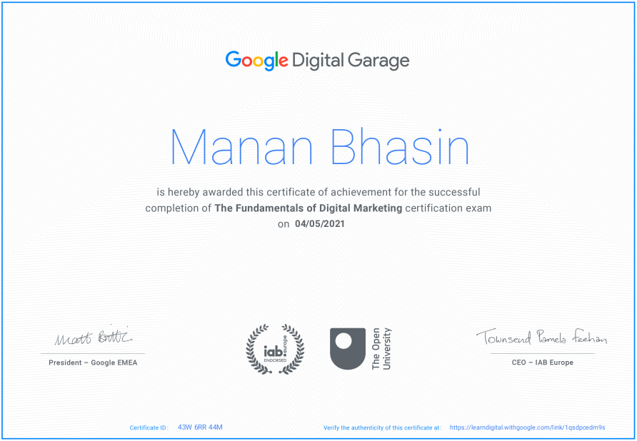 Google Certificate